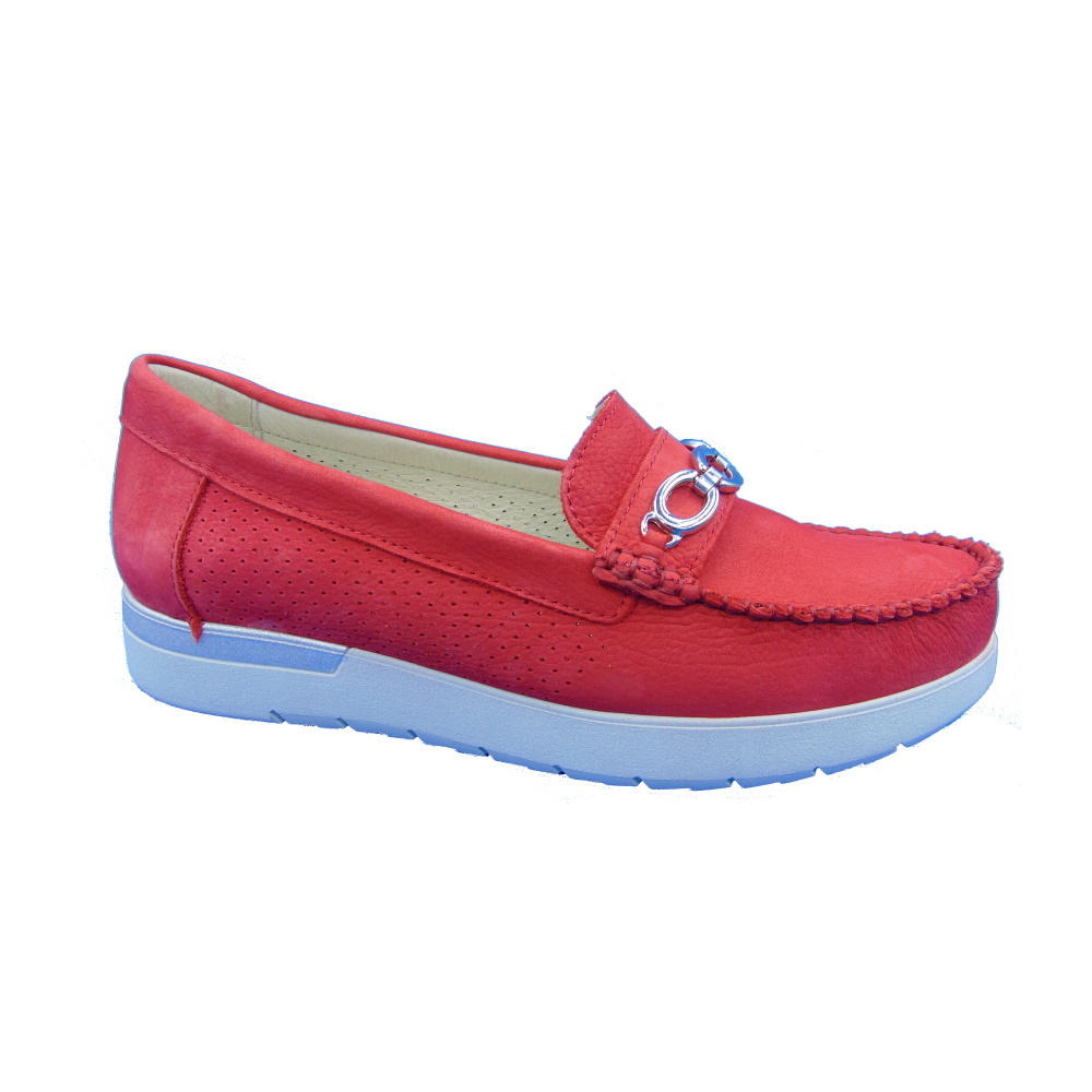 Scarpa Donna Mocassino Robert Florance articolo 10404-2 colore Rosso.