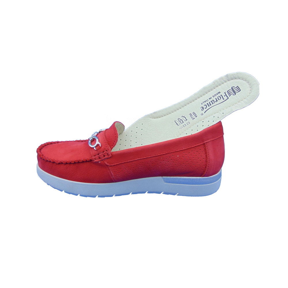 Scarpa Donna Mocassino Robert Florance articolo 10404-2 colore Rosso.
