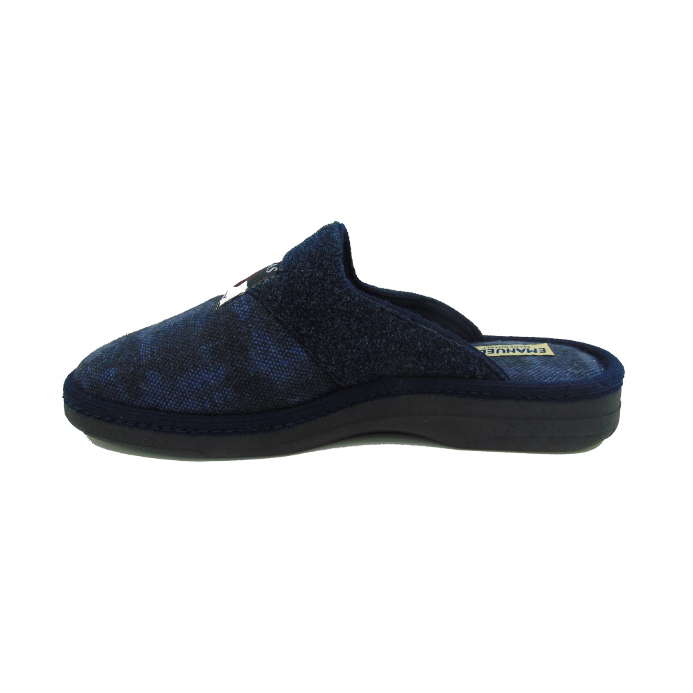 Ciabatta Uomo Emanuela 1113 colore Blu. Made in Italy.