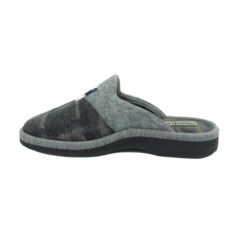 Ciabatta Uomo Emanuela 1113 colore Grigio. Made in Italy.