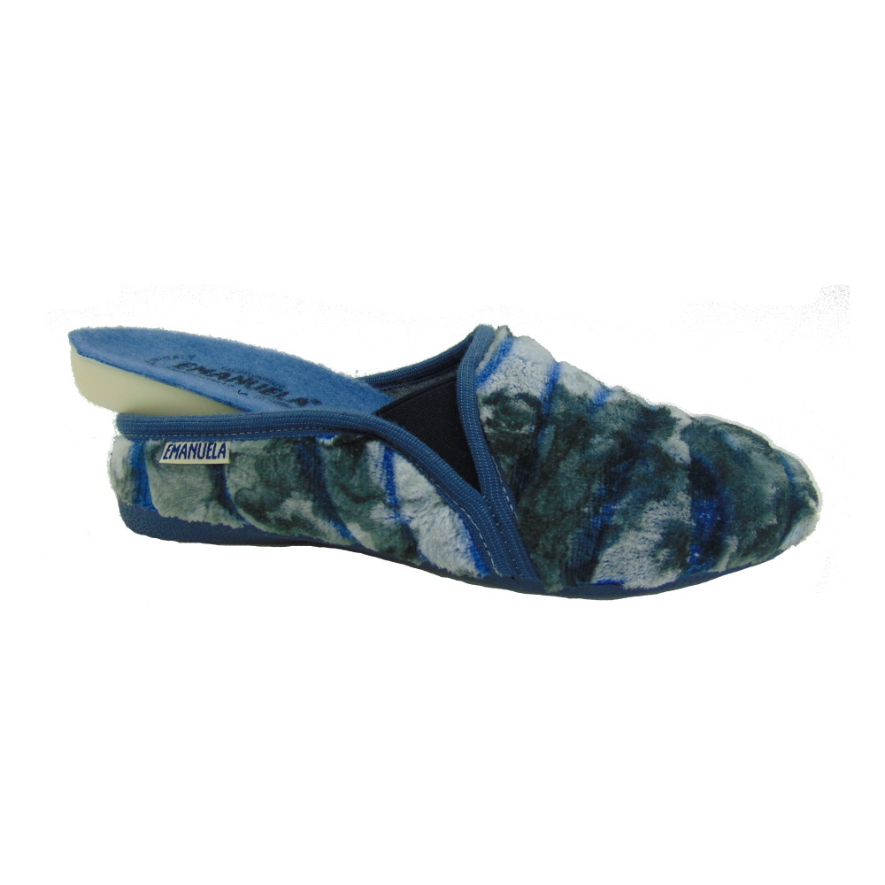 Ciabatta Donna Emanuela art. 1544 Blu Botanico.