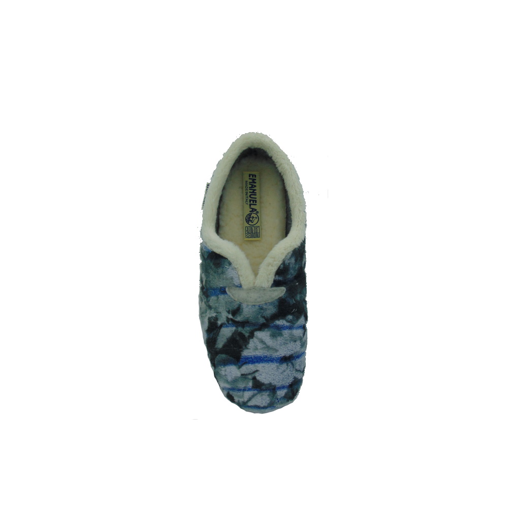 Pantofola Emanuela art. 1565 Blu Botanico.
