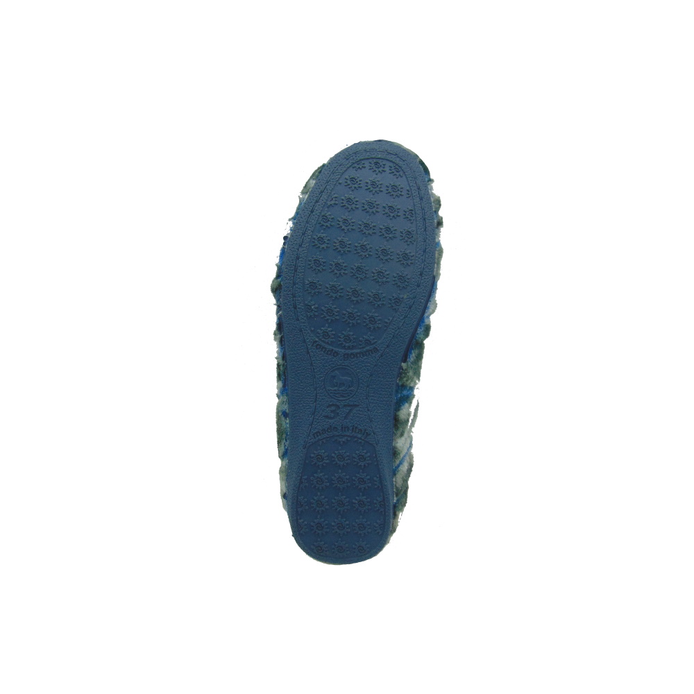 Pantofola Emanuela art. 1565 Blu Botanico.