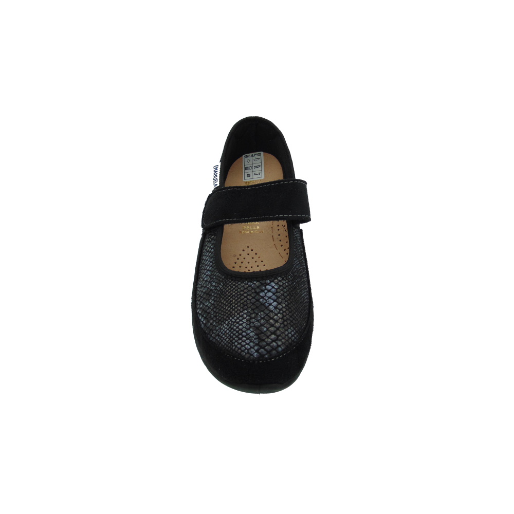 Scarpa estiva donna Emanuela art. 2865 Snake Nero.