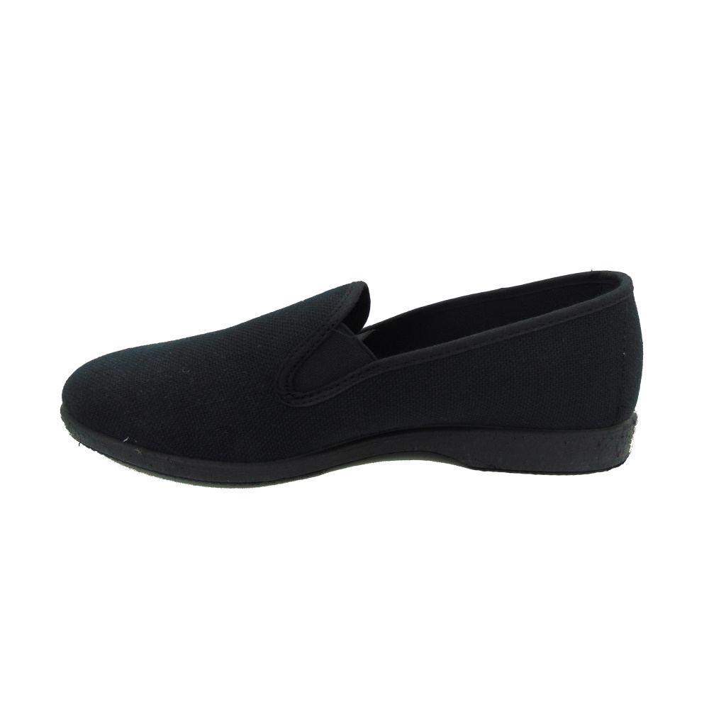 Scarpa Uomo in tela EMANUELA articolo 290 Nero. Made in Italy.