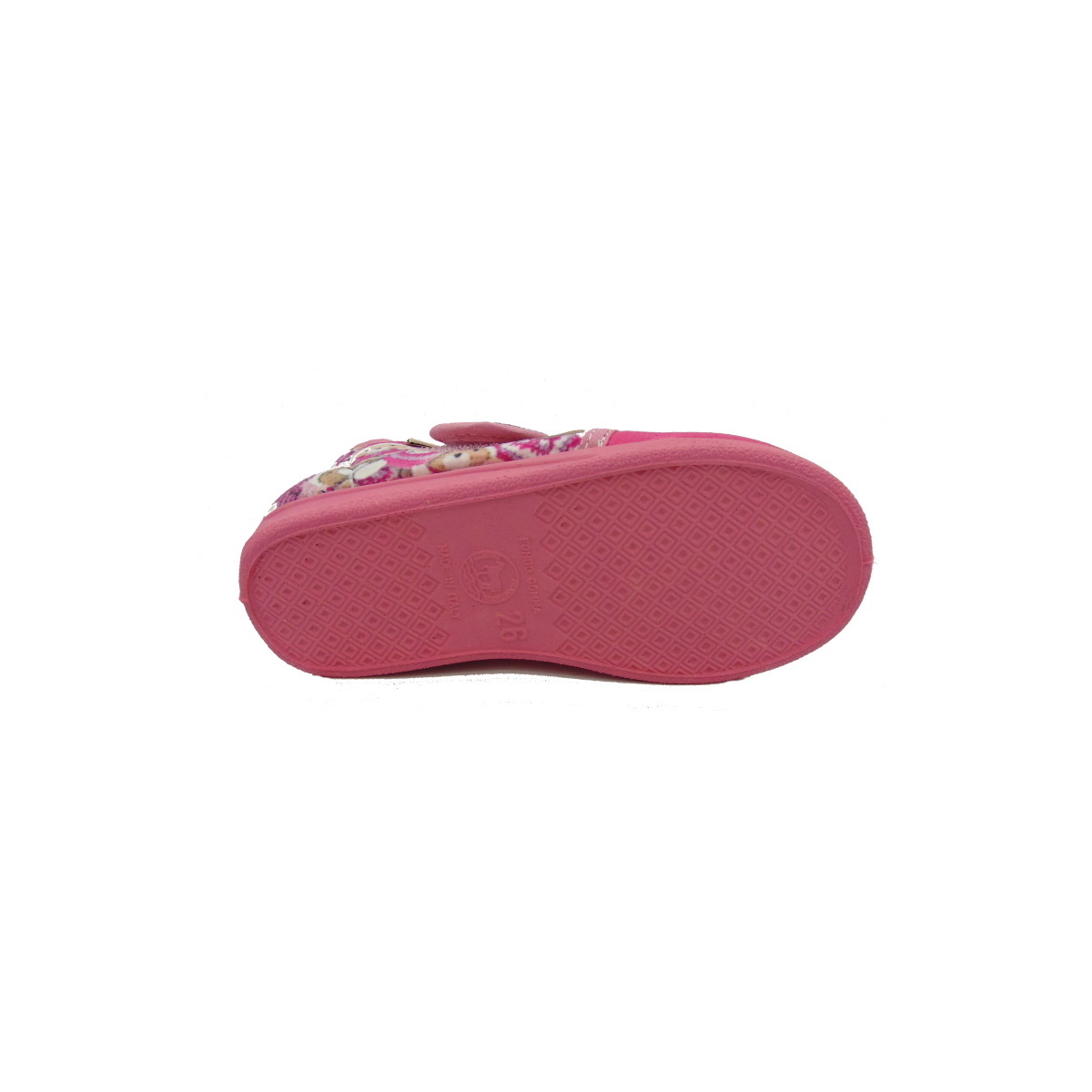 Pantofola BIMBA Emanuela articolo 419 colore ROSA con strappo, fondo in gomma e soletta estrabile in VERO CUOIO.img_4