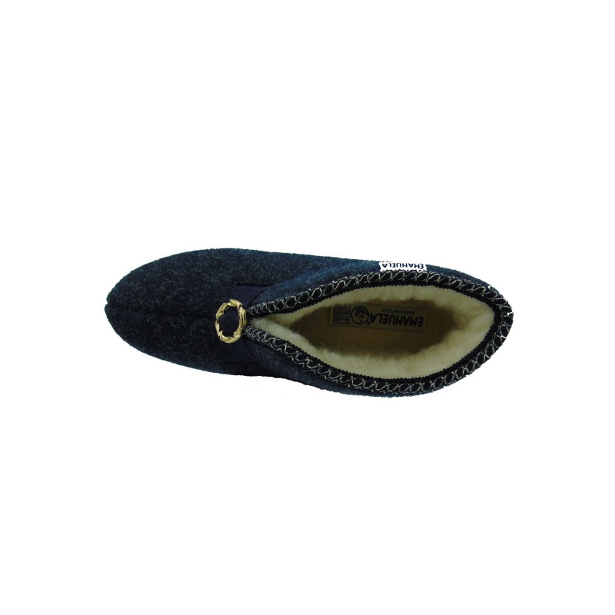 Pantofola Donna, interno lana, Emanuela 509 Blu