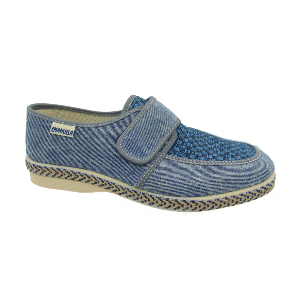 Scarpa Uomo estiva con strappo regolabile Emanuela art. 5225 Remart Blu.