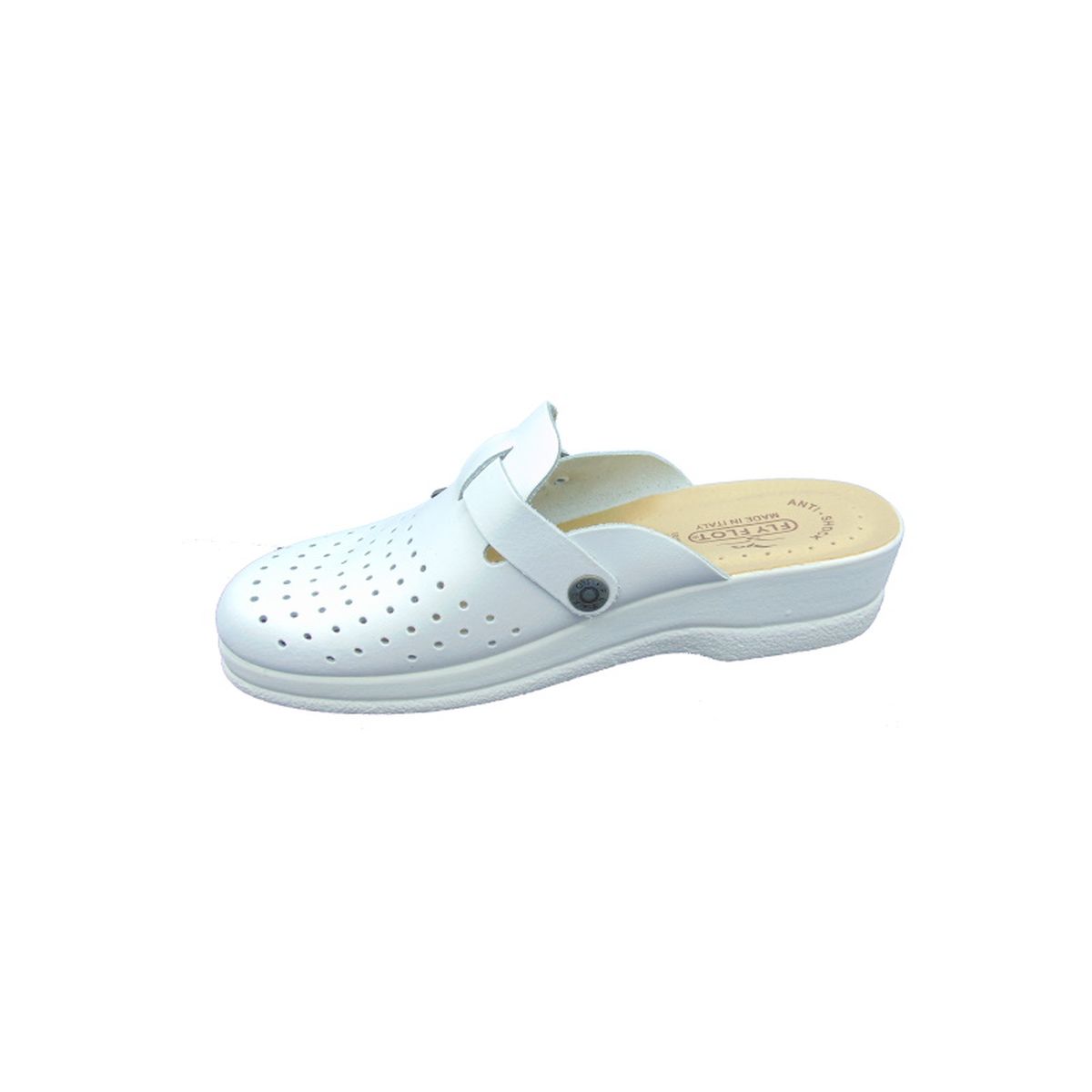 Ciabatta Donna Sanitario con Fibbia FLY FLOT Articolo 63465 BE colore Bianco