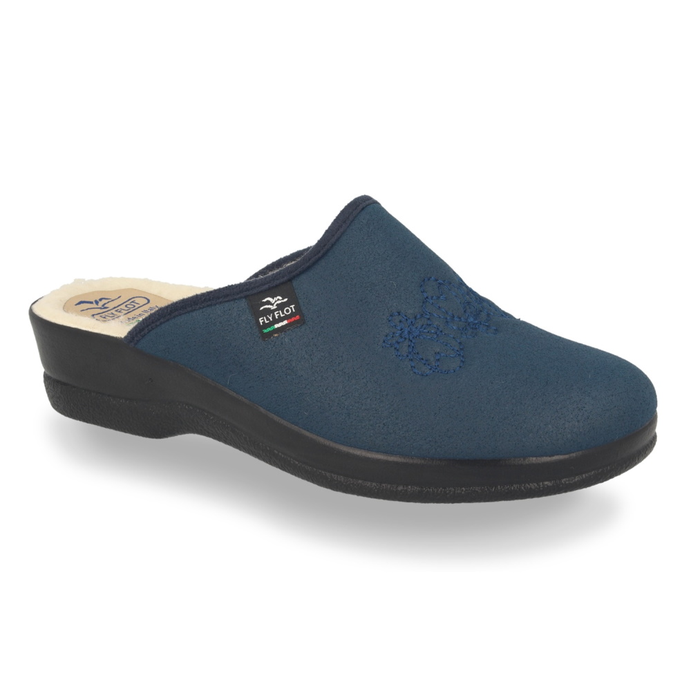 Ciabatta Donna Fly Flot Art. 63Q53 colore Blu, interno Lana.