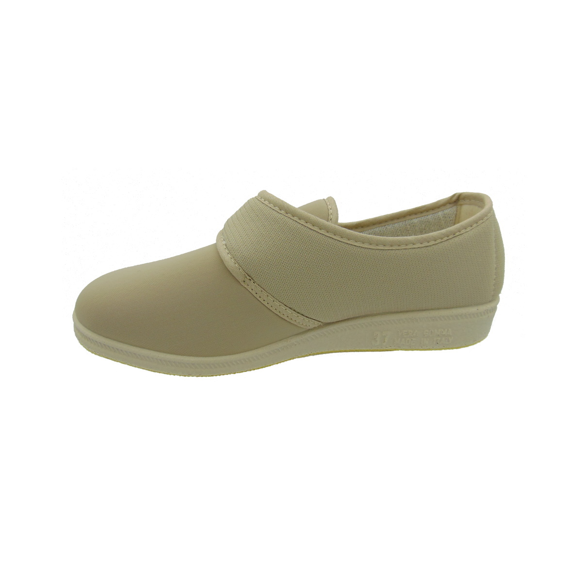 Pantofola Donna elasticizzata con strappo Emanuela 655 beige (versione estiva)