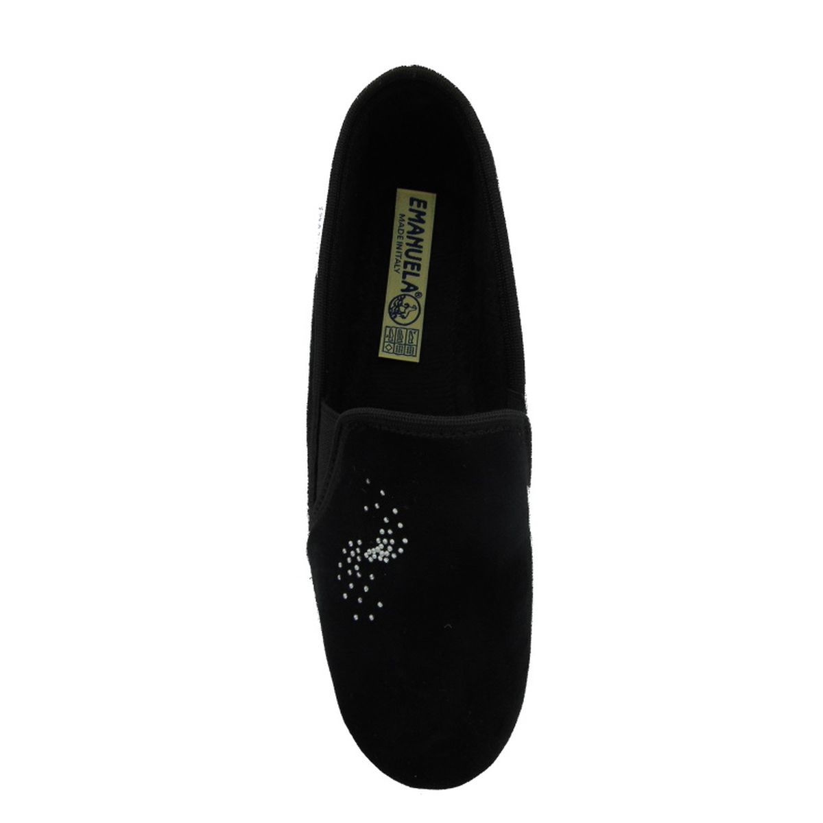 Pantofola Donna con elastici Emanuela articolo 815 colore nero algarve.