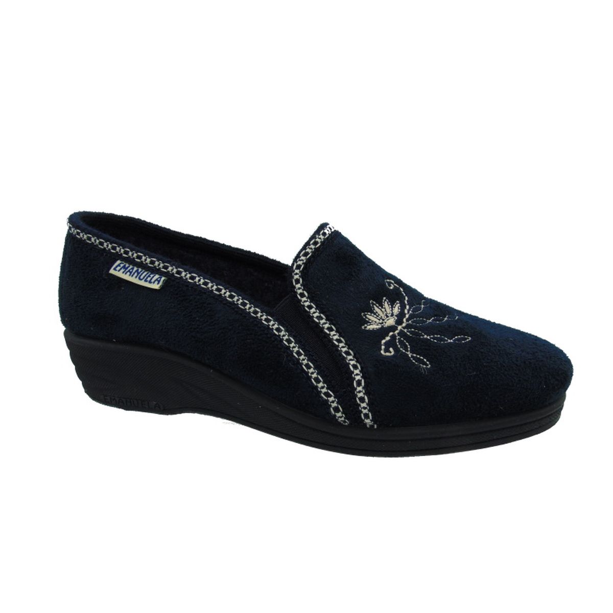 Pantofola Donna con elastici laterali Emanuela 855 Bluimg