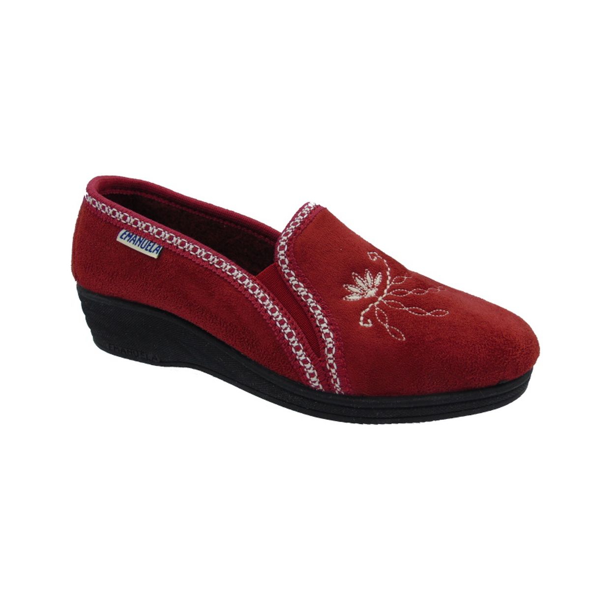 Pantofola Donna con elastici laterali Emanuela 855 Bordeaux