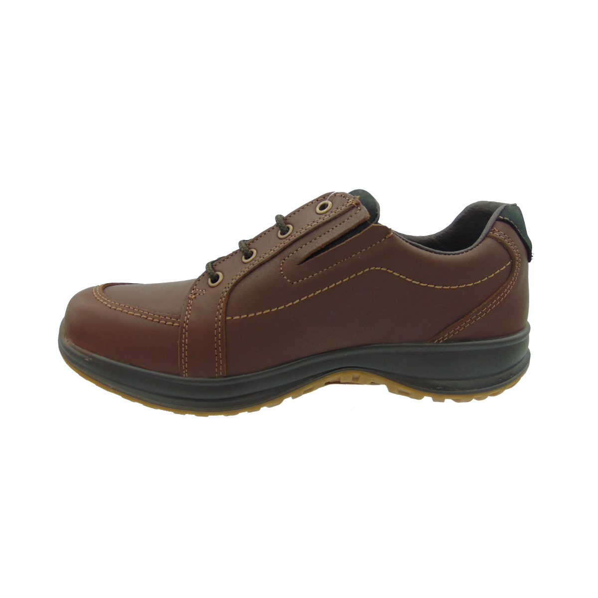 Scarpa Uomo con lacci ed elastici, GRISPORT articolo 8653 colore Marrone VERA PELLE