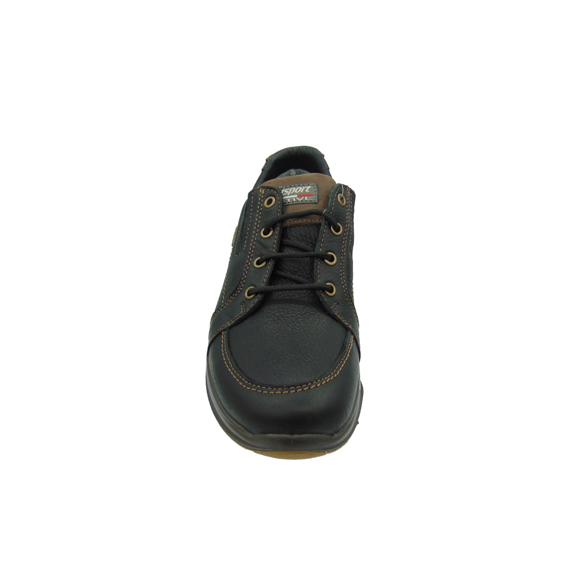 Scarpa Uomo con lacci ed elastici, GRISPORT articolo 8653 colore Nero VERA PELLE