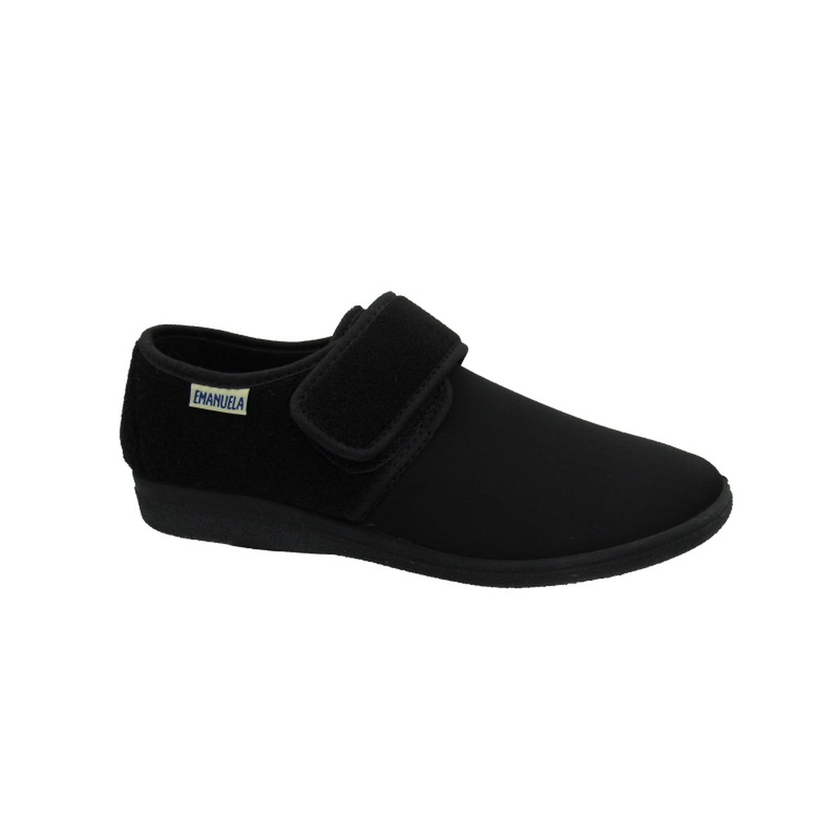 Pantofola Uomo elasticizzata con strappo Emanuela 985 nero (versione invernale)