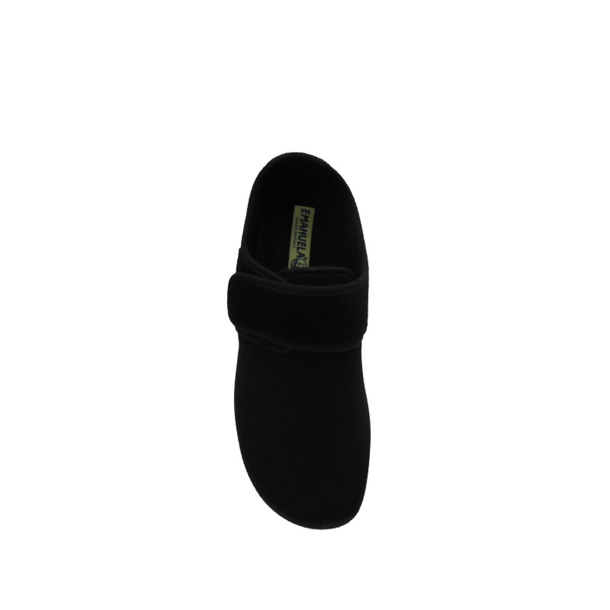 Pantofola Uomo elasticizzata con strappo Emanuela 985 nero (versione invernale)