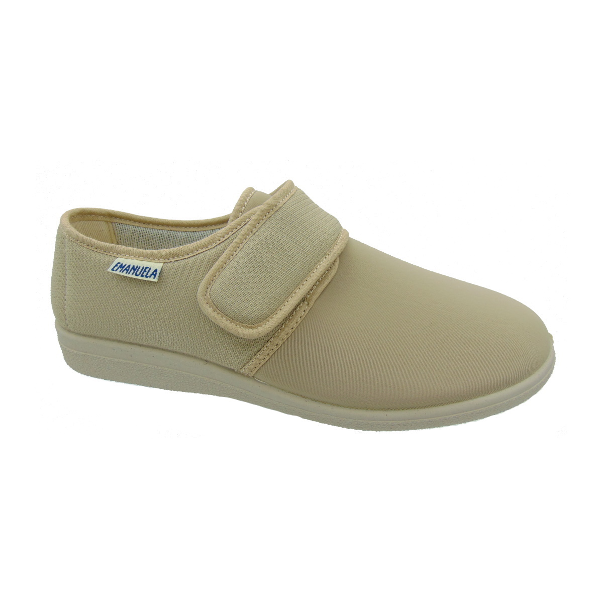 Pantofola Uomo elasticizzata con strappo Emanuela 986 beige (versione estiva)