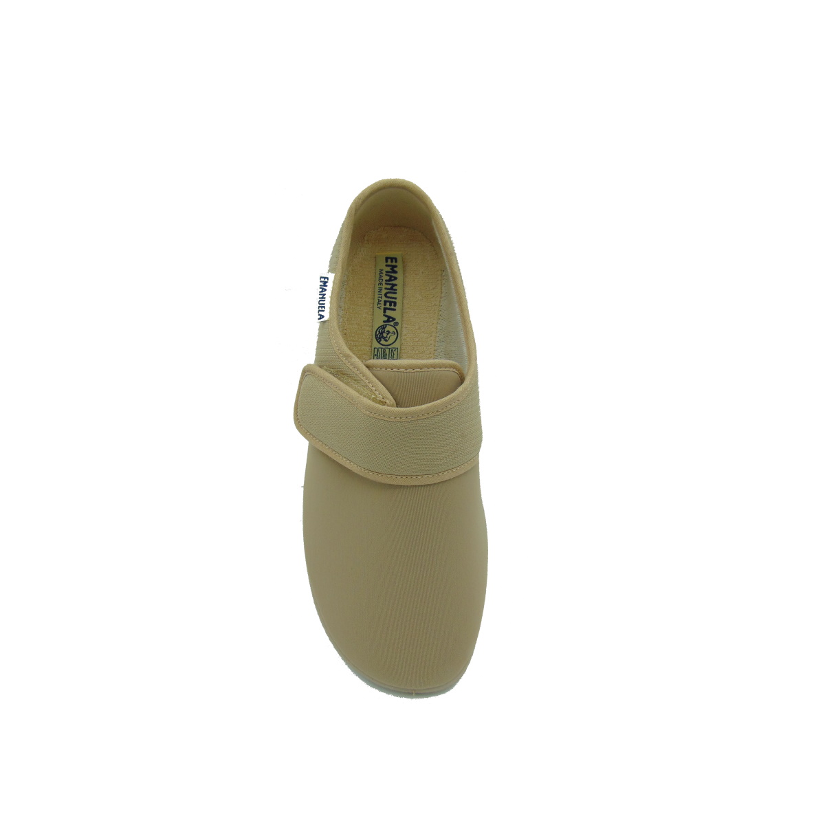Pantofola Uomo elasticizzata con strappo Emanuela 986 beige (versione estiva)