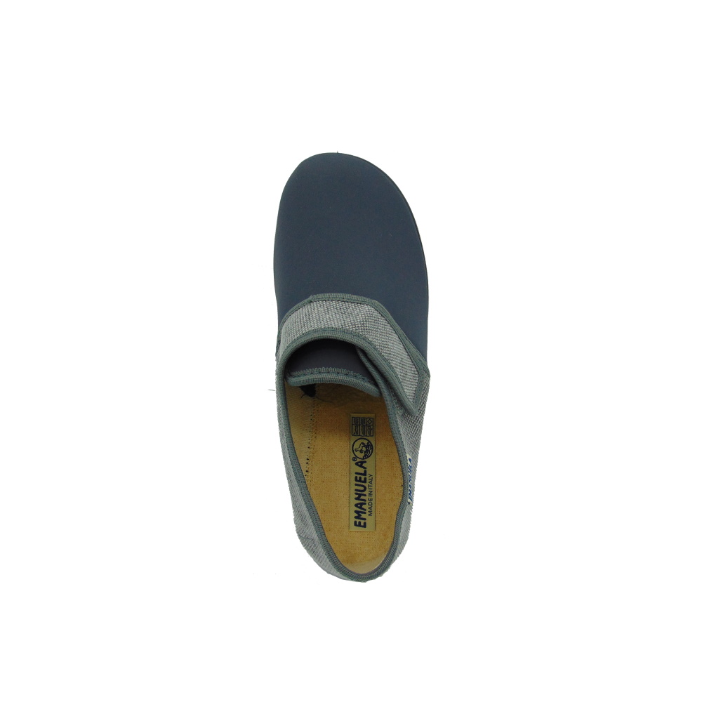 Pantofola Uomo elasticizzata con strappo Emanuela 986 grigio (versione estiva)img_2