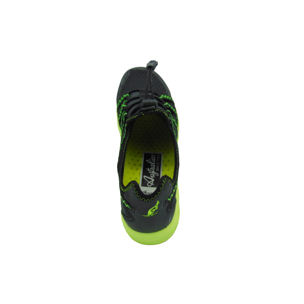 Scarpa Running Uomo - Ragazzo - Unisex Australian AU614 colore Nero - Giallo Fluo.
