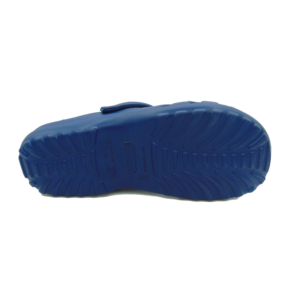 SABOT forato FLY FLOT Unisex colore Blu. Made in Italy.