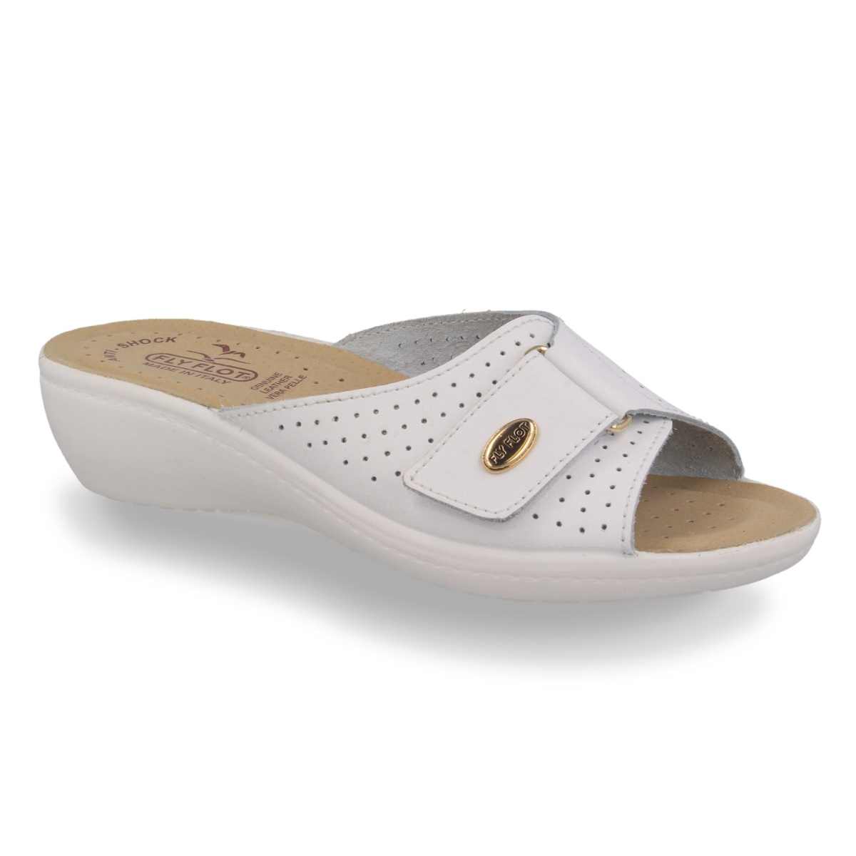 Ciabatta Donna Fly Flot articolo T5198 BE Bianco.